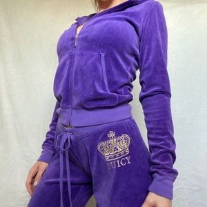 Juicy Couture Velour Tracksuit Vintage Plum Y2K